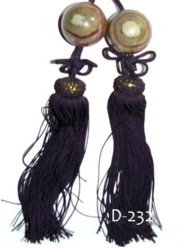 отвес для японской картины-свитка из зеленовато-коричневого оникса